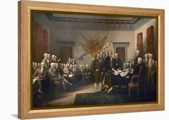 Declaration of Independence-John Trumbull-Framed Stretched Canvas