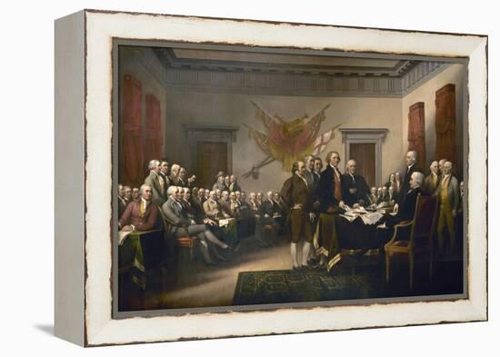 Declaration of Independence-John Trumbull-Framed Stretched Canvas