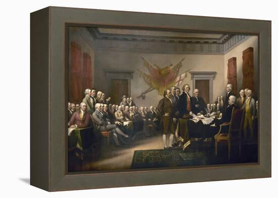 Declaration of Independence-John Trumbull-Framed Stretched Canvas