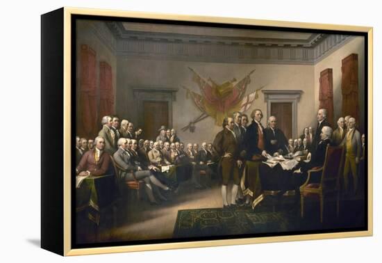 Declaration of Independence-John Trumbull-Framed Stretched Canvas