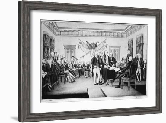 Declaration of Independence-Currier & Ives-Framed Giclee Print