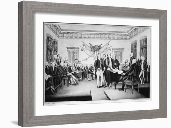 Declaration of Independence-Currier & Ives-Framed Giclee Print