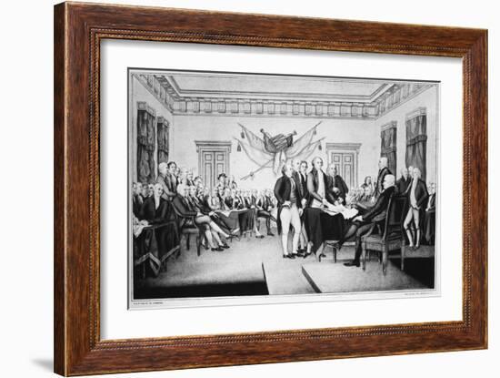 Declaration of Independence-Currier & Ives-Framed Giclee Print