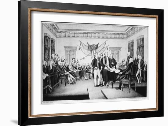 Declaration of Independence-Currier & Ives-Framed Giclee Print