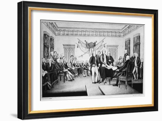 Declaration of Independence-Currier & Ives-Framed Giclee Print