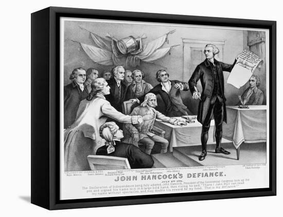 Declaration of Independence-Currier & Ives-Framed Premier Image Canvas