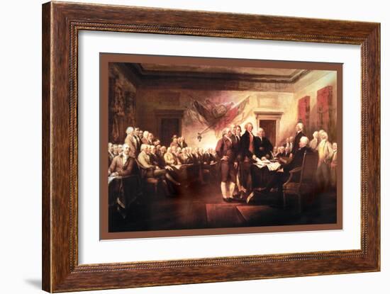 Declaration of Independence-John Trumbull-Framed Art Print