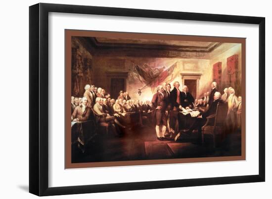 Declaration of Independence-John Trumbull-Framed Art Print