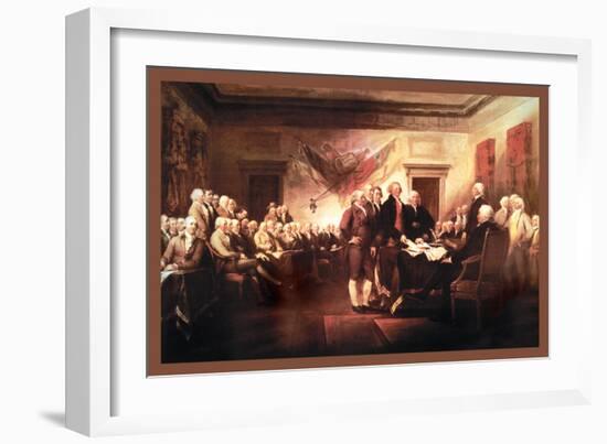 Declaration of Independence-John Trumbull-Framed Art Print