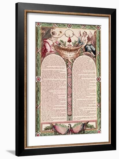 Declaration of the Rights of Man, 1793-null-Framed Giclee Print