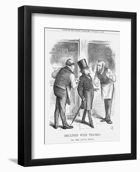 Declined with Thanks; or the Rival Touts, 1867-John Tenniel-Framed Giclee Print