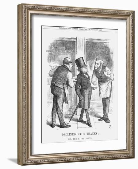 Declined with Thanks; or the Rival Touts, 1867-John Tenniel-Framed Giclee Print