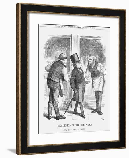 Declined with Thanks; or the Rival Touts, 1867-John Tenniel-Framed Giclee Print