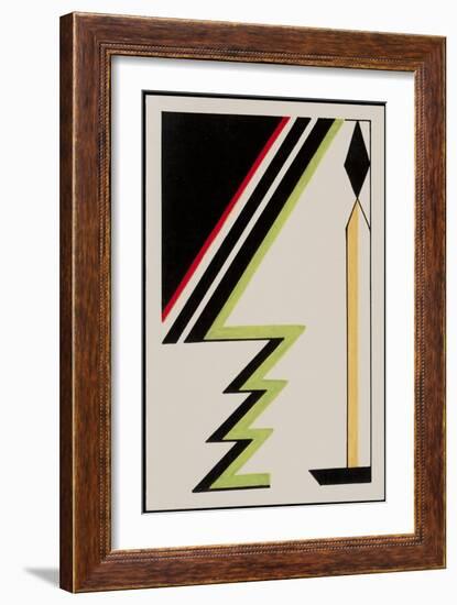 Deco Candle with Christmas Tree, 2010-Carolyn Hubbard-Ford-Framed Giclee Print