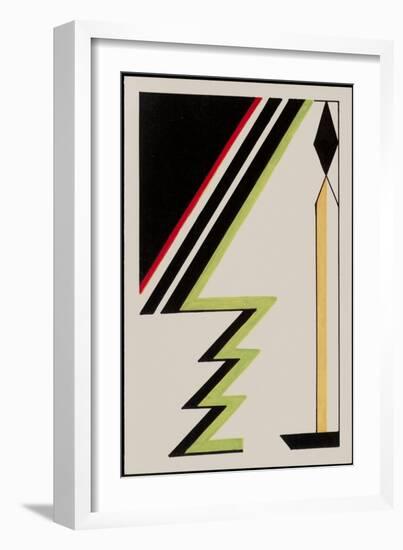 Deco Candle with Christmas Tree, 2010-Carolyn Hubbard-Ford-Framed Giclee Print