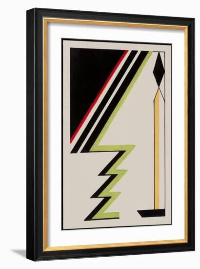 Deco Candle with Christmas Tree, 2010-Carolyn Hubbard-Ford-Framed Giclee Print