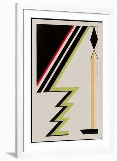 Deco Candle with Christmas Tree, 2010-Carolyn Hubbard-Ford-Framed Giclee Print