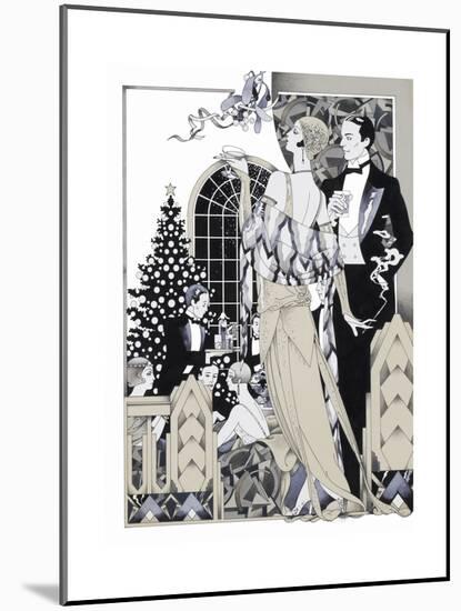 Deco Christmas-David Chestnutt-Mounted Giclee Print