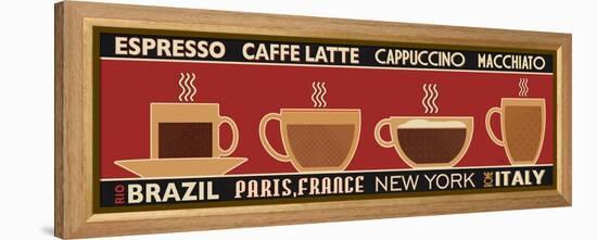 Deco Coffee Panel I-Pela Design-Framed Stretched Canvas