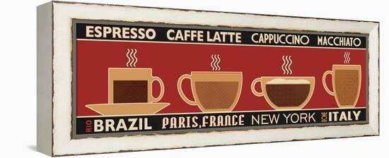 Deco Coffee Panel I-Pela Design-Framed Stretched Canvas