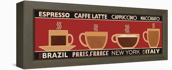 Deco Coffee Panel I-Pela Design-Framed Stretched Canvas