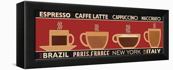 Deco Coffee Panel I-Pela Design-Framed Stretched Canvas