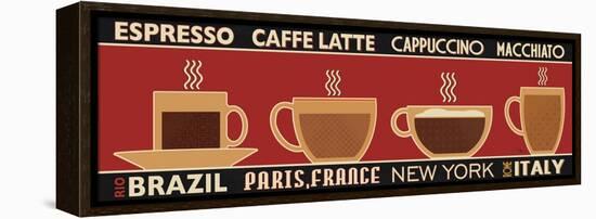 Deco Coffee Panel I-Pela Design-Framed Stretched Canvas