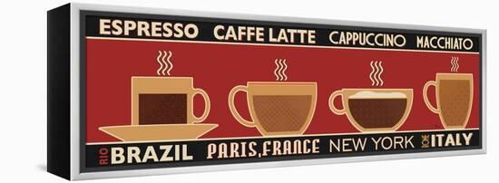 Deco Coffee Panel I-Pela Design-Framed Stretched Canvas