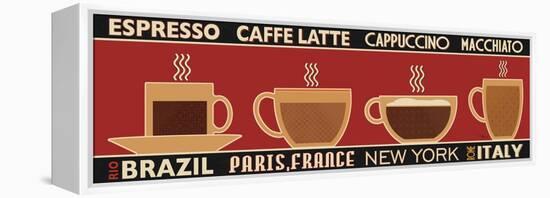 Deco Coffee Panel I-Pela Design-Framed Stretched Canvas