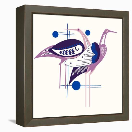 Deco Cranes-null-Framed Premier Image Canvas