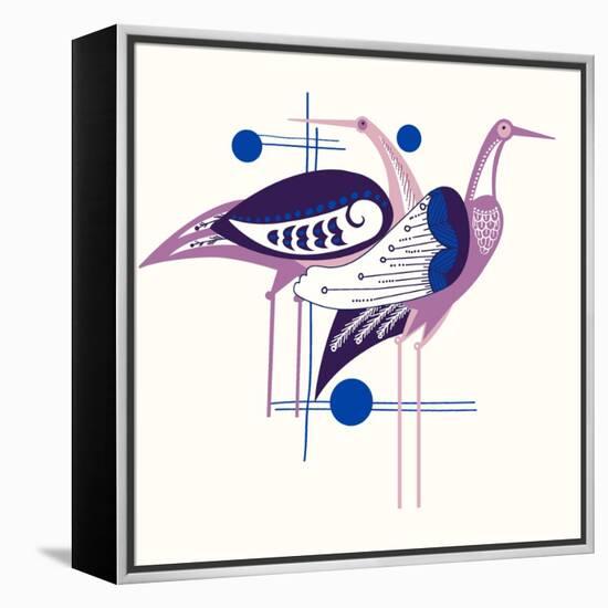 Deco Cranes-null-Framed Premier Image Canvas