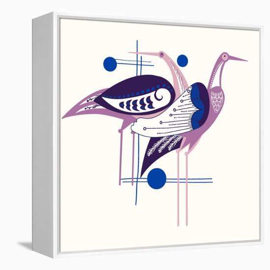 Deco Cranes-null-Framed Premier Image Canvas