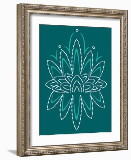 Deco Lotus-null-Framed Giclee Print