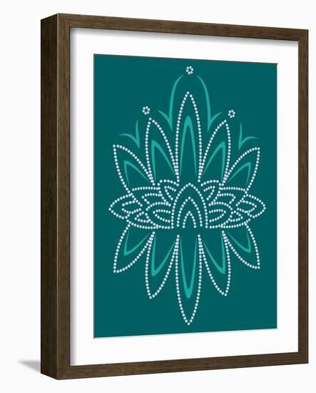 Deco Lotus-null-Framed Giclee Print