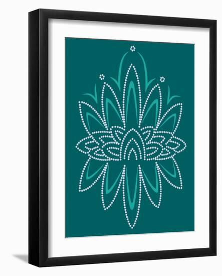 Deco Lotus-null-Framed Giclee Print