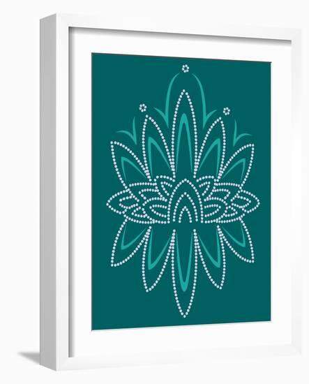 Deco Lotus-null-Framed Giclee Print