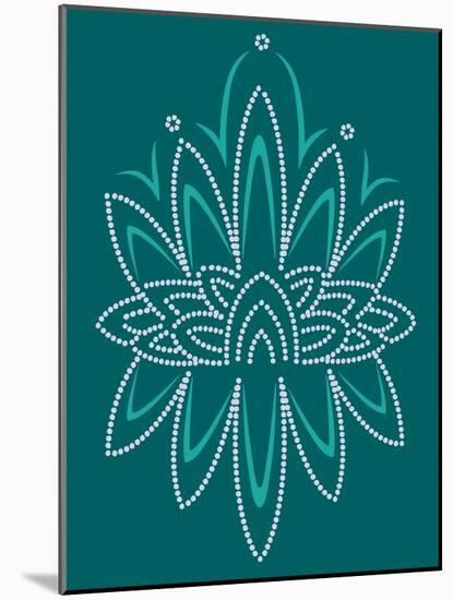 Deco Lotus-null-Mounted Giclee Print