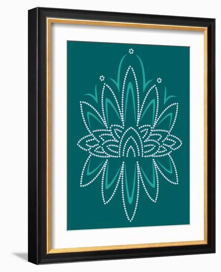 Deco Lotus-null-Framed Giclee Print