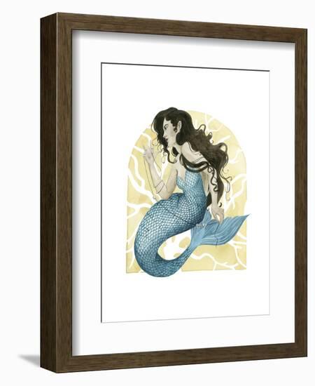 Deco Mermaid III-Grace Popp-Framed Art Print