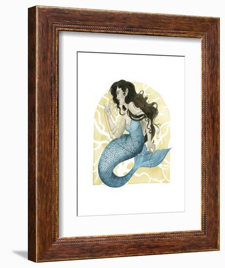 Deco Mermaid III-Grace Popp-Framed Art Print