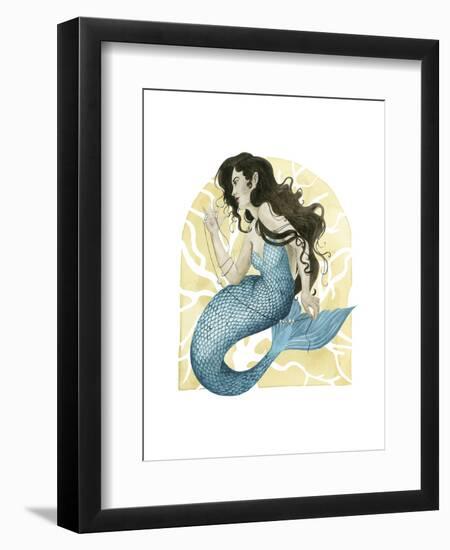 Deco Mermaid III-Grace Popp-Framed Art Print