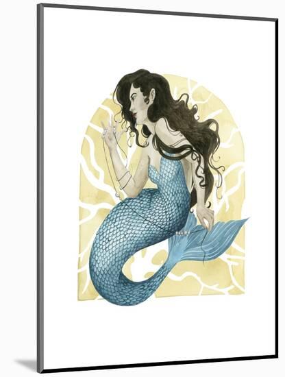 Deco Mermaid III-Grace Popp-Mounted Art Print