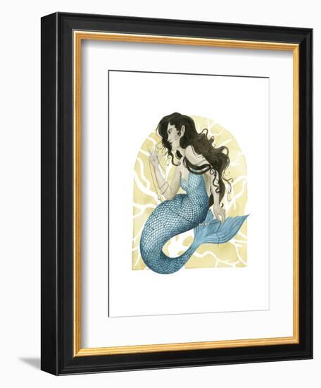 Deco Mermaid III-Grace Popp-Framed Art Print