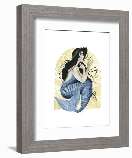 Deco Mermaid IV-Grace Popp-Framed Art Print