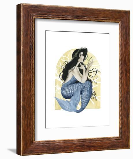 Deco Mermaid IV-Grace Popp-Framed Art Print