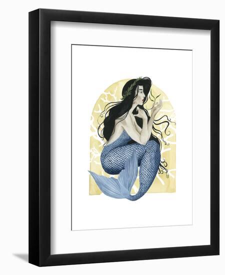 Deco Mermaid IV-Grace Popp-Framed Art Print