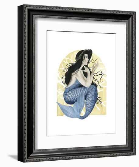 Deco Mermaid IV-Grace Popp-Framed Art Print