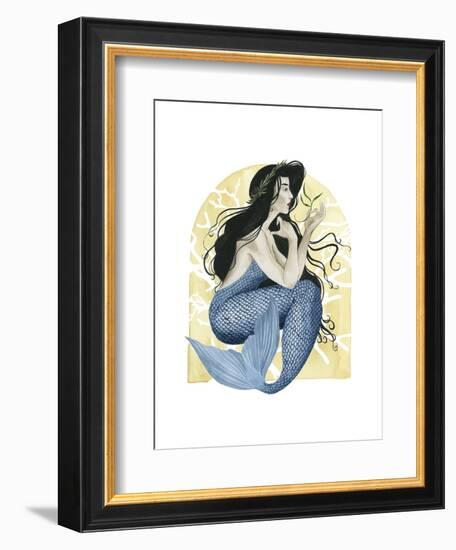 Deco Mermaid IV-Grace Popp-Framed Art Print