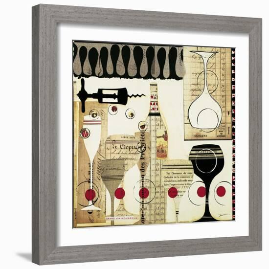 Deco Vino II-Liz Jardine-Framed Art Print