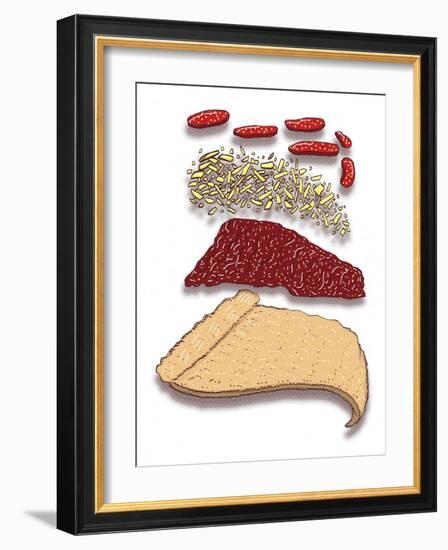 Deconstructed Pizza-Steven Wilson-Framed Giclee Print